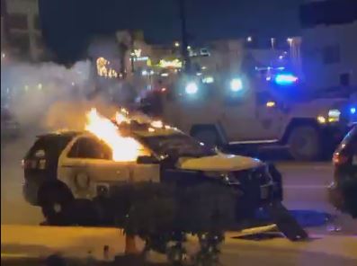 police car on fire 1 | 360NewsLasVegas.com